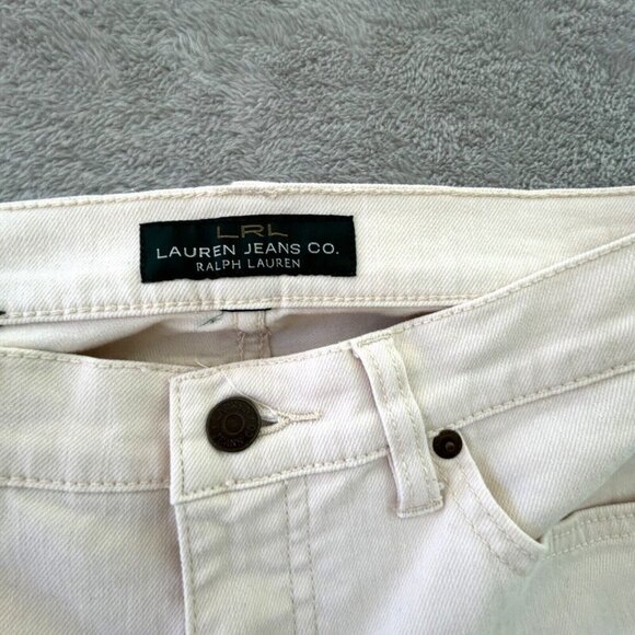 LRL Ralph Lauren Jeans Co Ivory Modern Straight Fit Denim Womens Size 28" x 31" - Picture 5 of 8